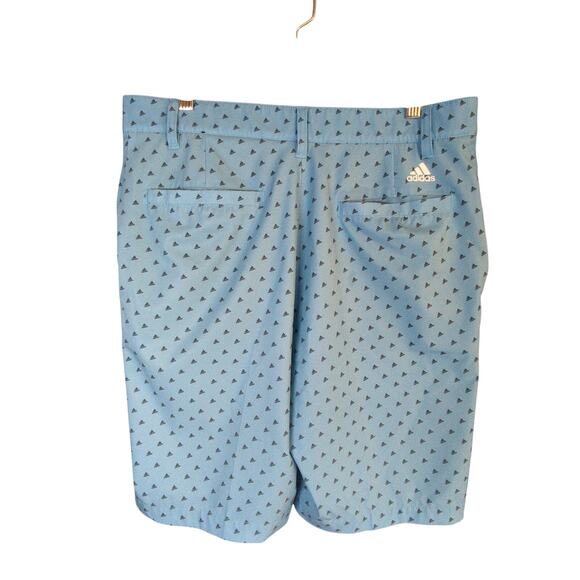 Adidas Shorts Men 32 Blue Print Stretch Performance Golf - Picture 8 of 8